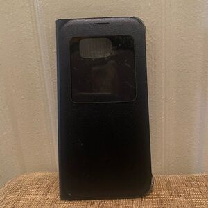 Samsung Galaxy S6 edge S-View Flip Cover Navy BLUE Phone Case